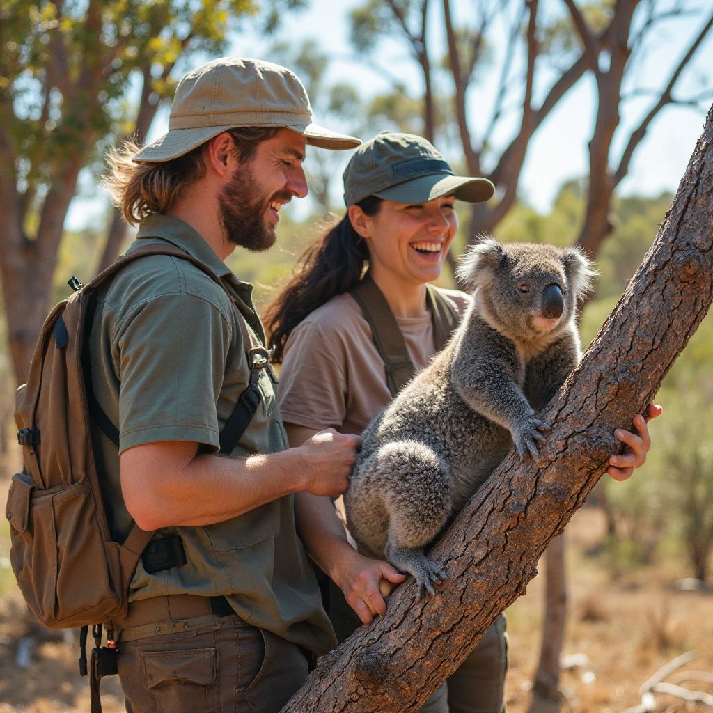 Team conducting wildlife research