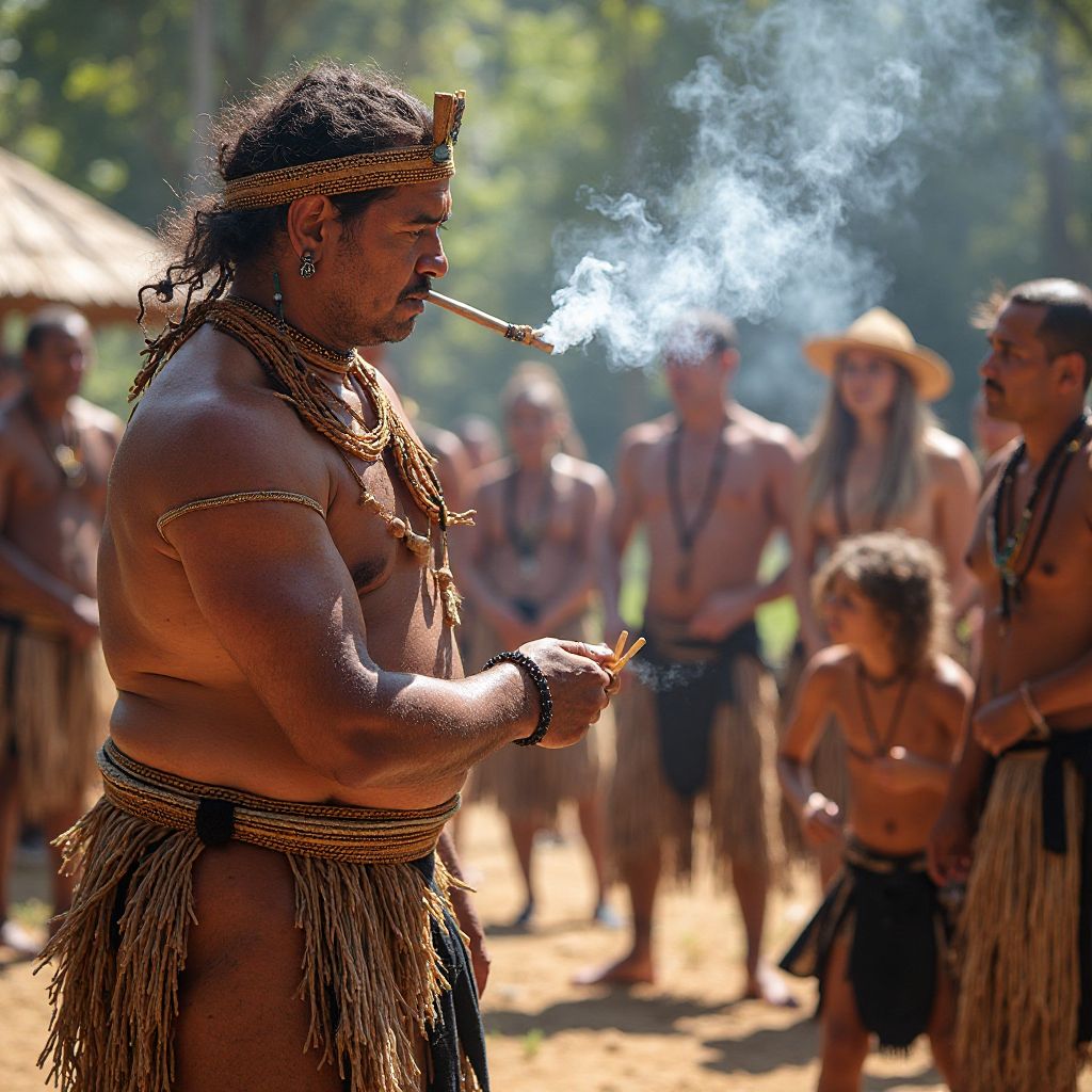 Cultural ceremony with Aboriginal guides