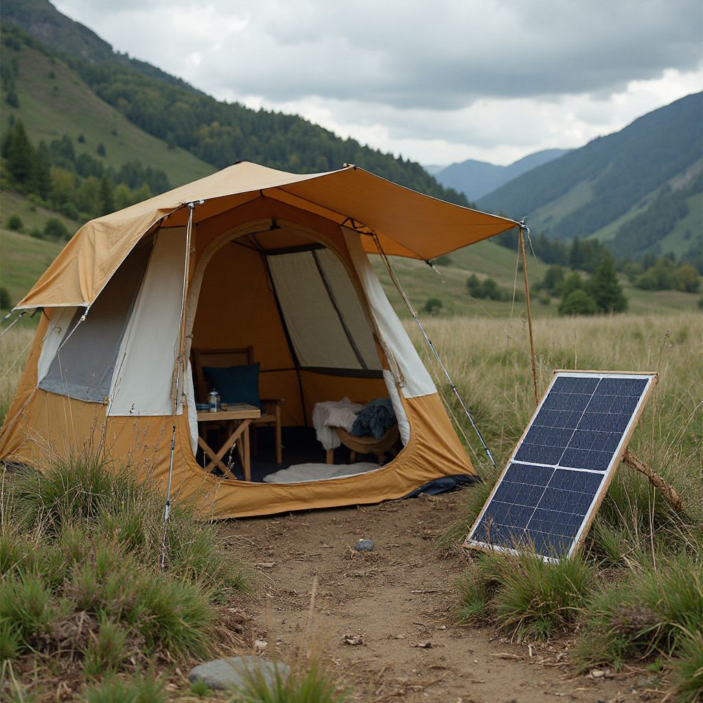 Sustainable camping setup
